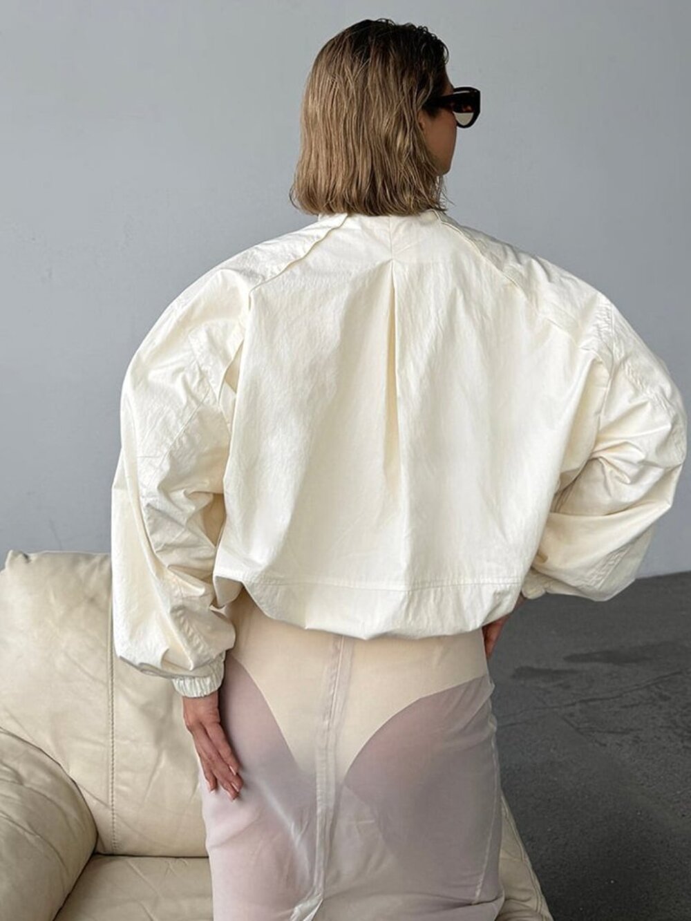 Na-kd High Neck Jacket Offwhite size 34 - Picture 2 of 6